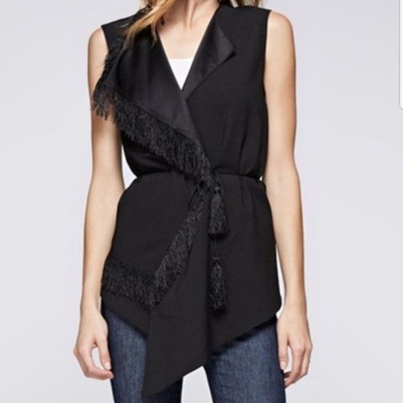 Edgy Black Vest - Women's Classy Work Chic - Picture 2 of 5
